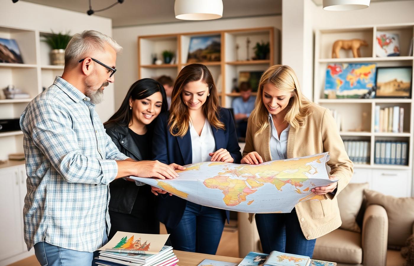 CustomEliteTravel consultants planning a client itinerary